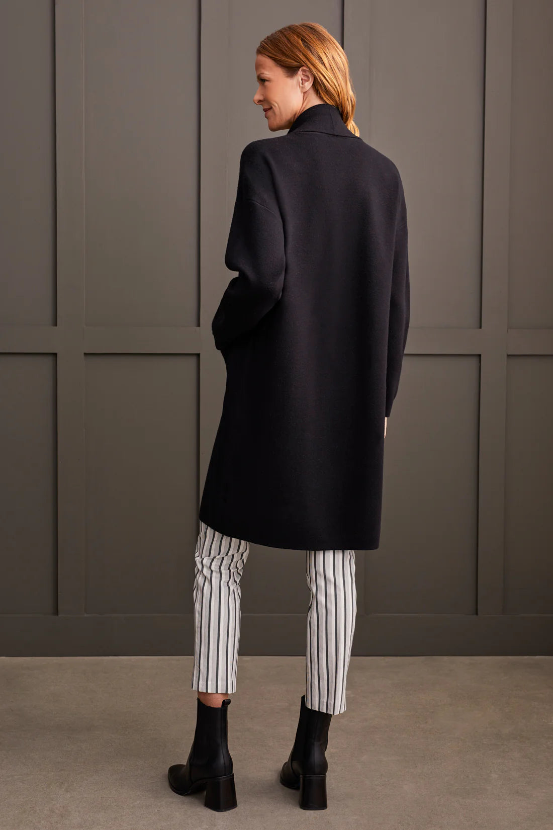 Open Coatigan With Patch Pockets