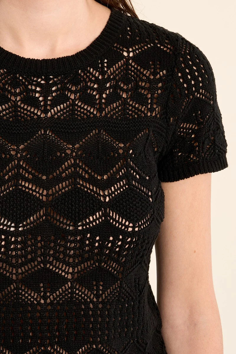 Crocheted S/S Sweater