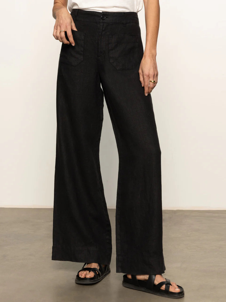 Linen Marine Wide Leg
