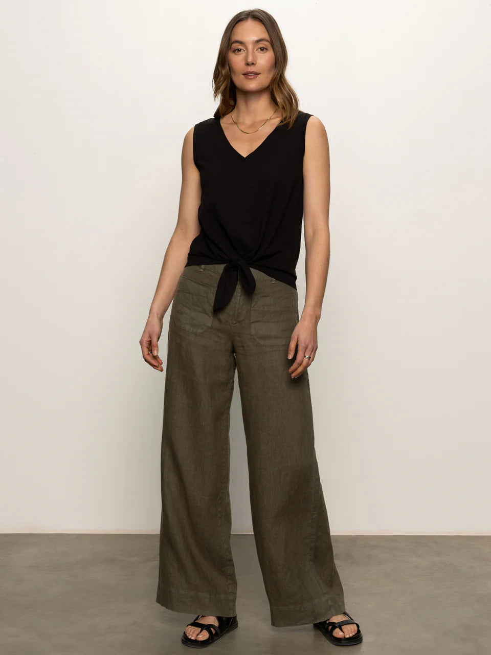 Linen Marine Wide Leg