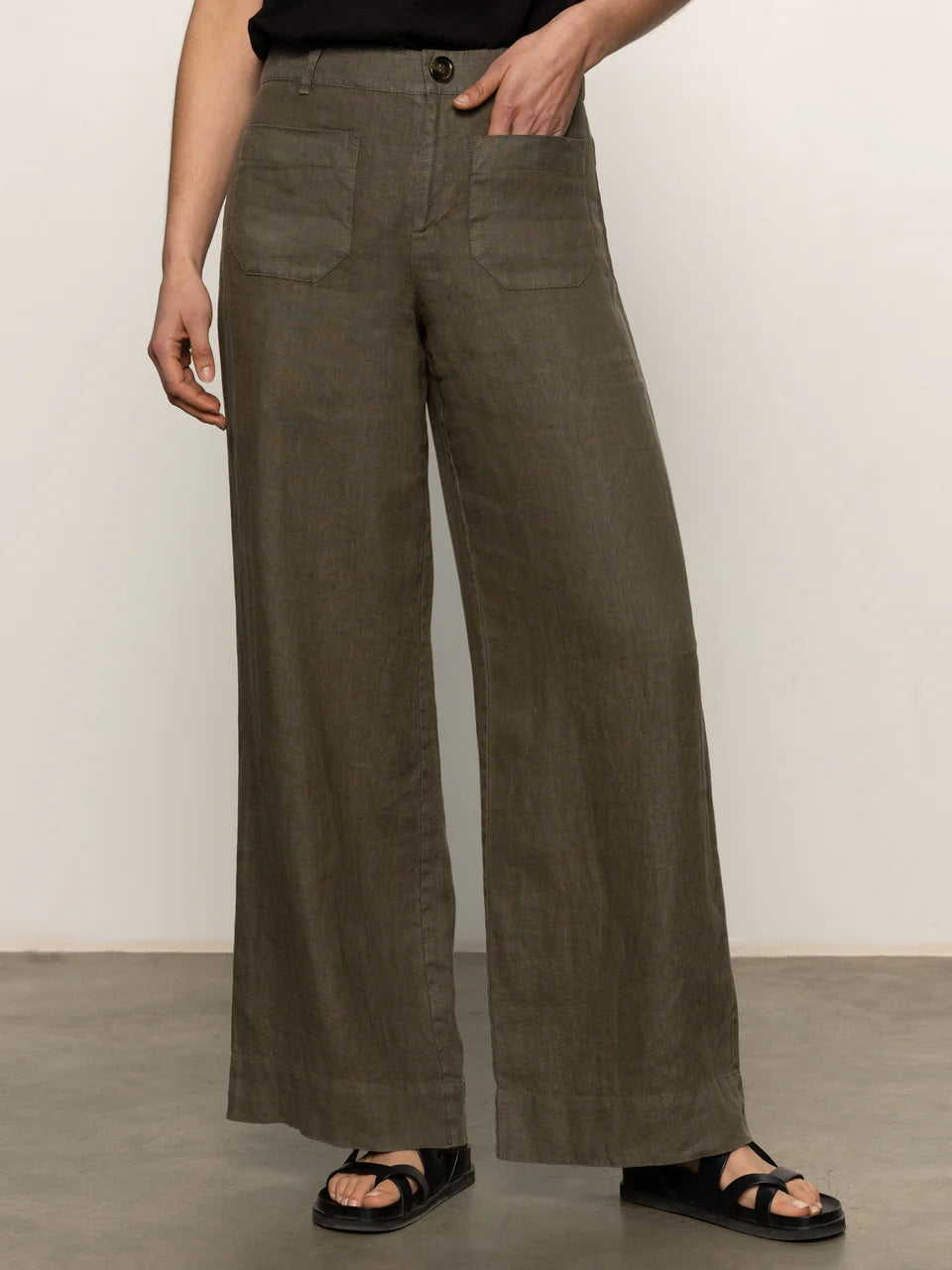 Linen Marine Wide Leg