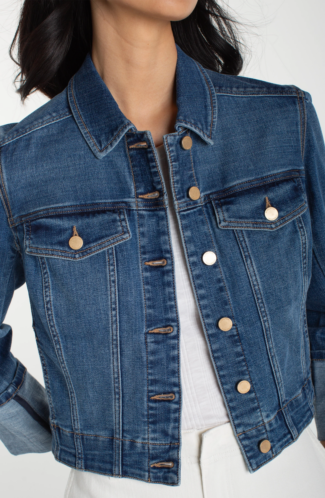 Bracelet Length Cuffed Jean Jacket