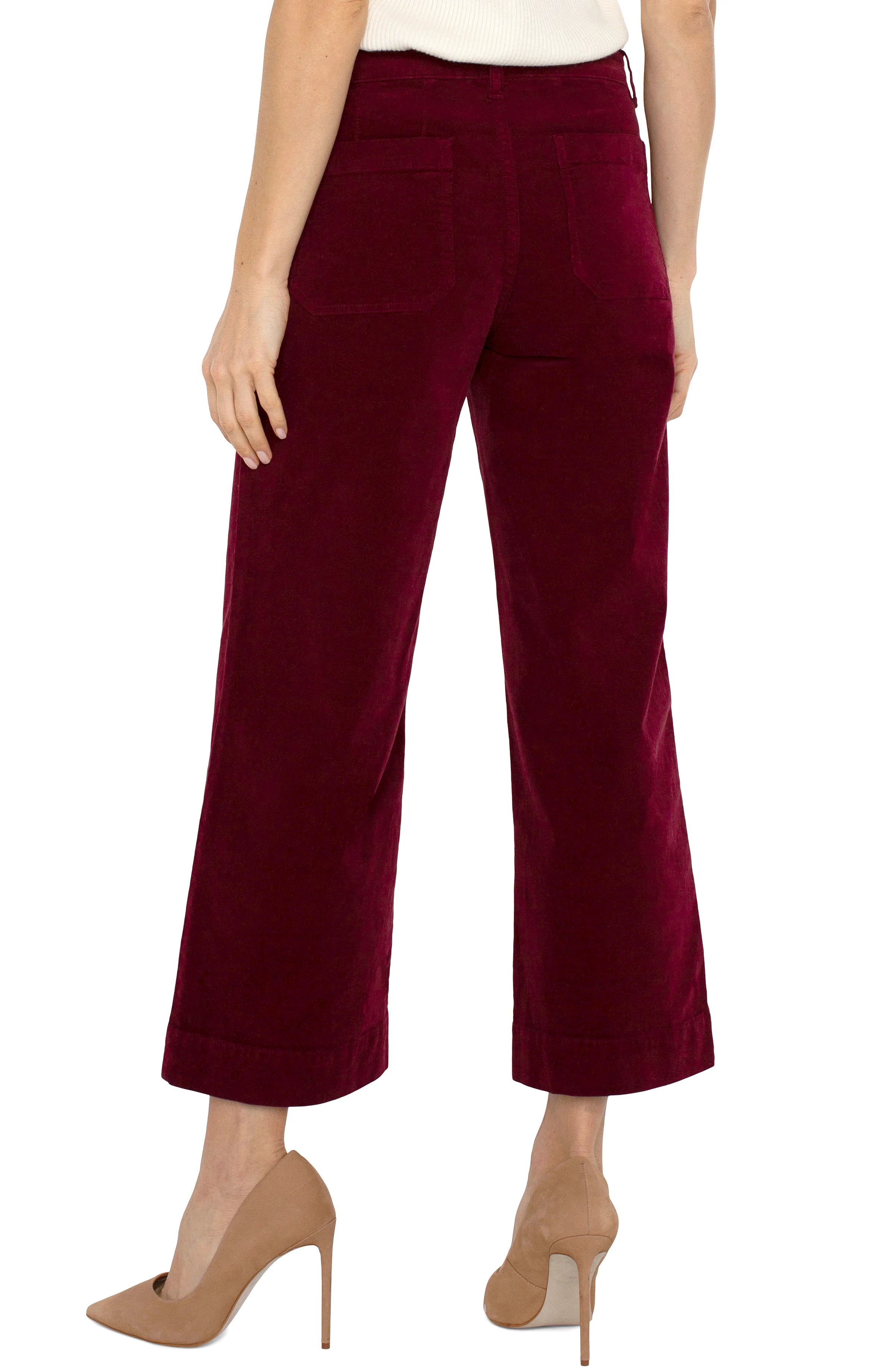 Corduroy Crop Wide Pants