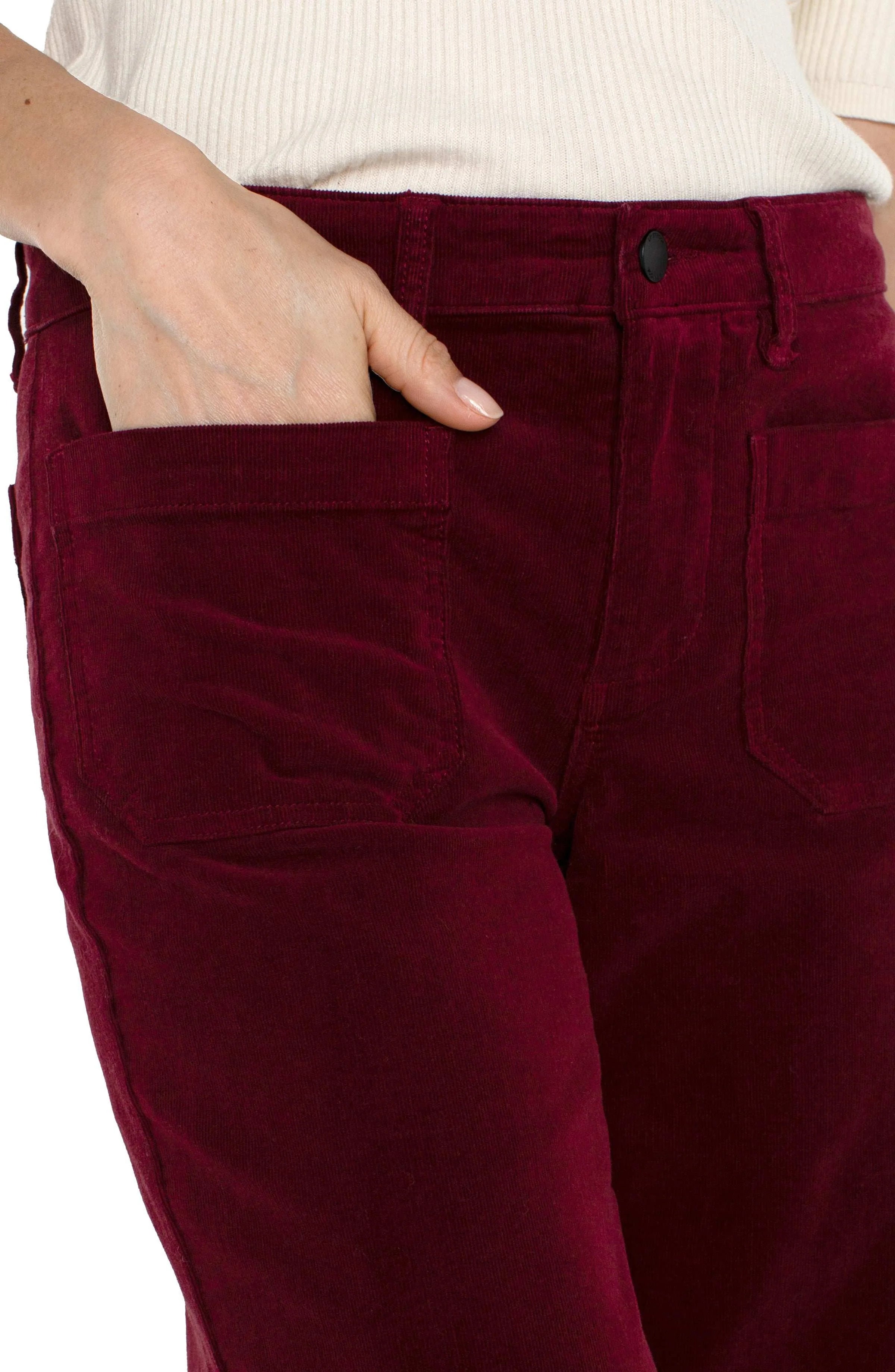 Corduroy Crop Wide Pants