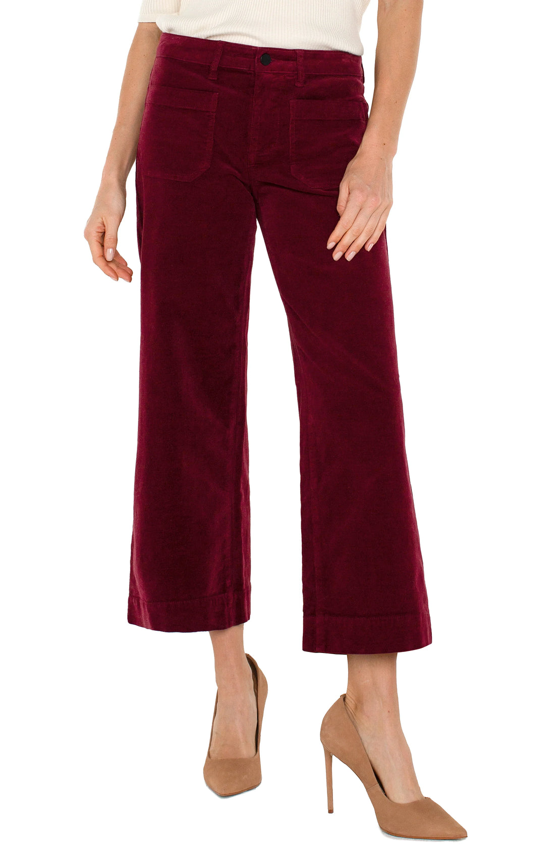 Corduroy Crop Wide Pants