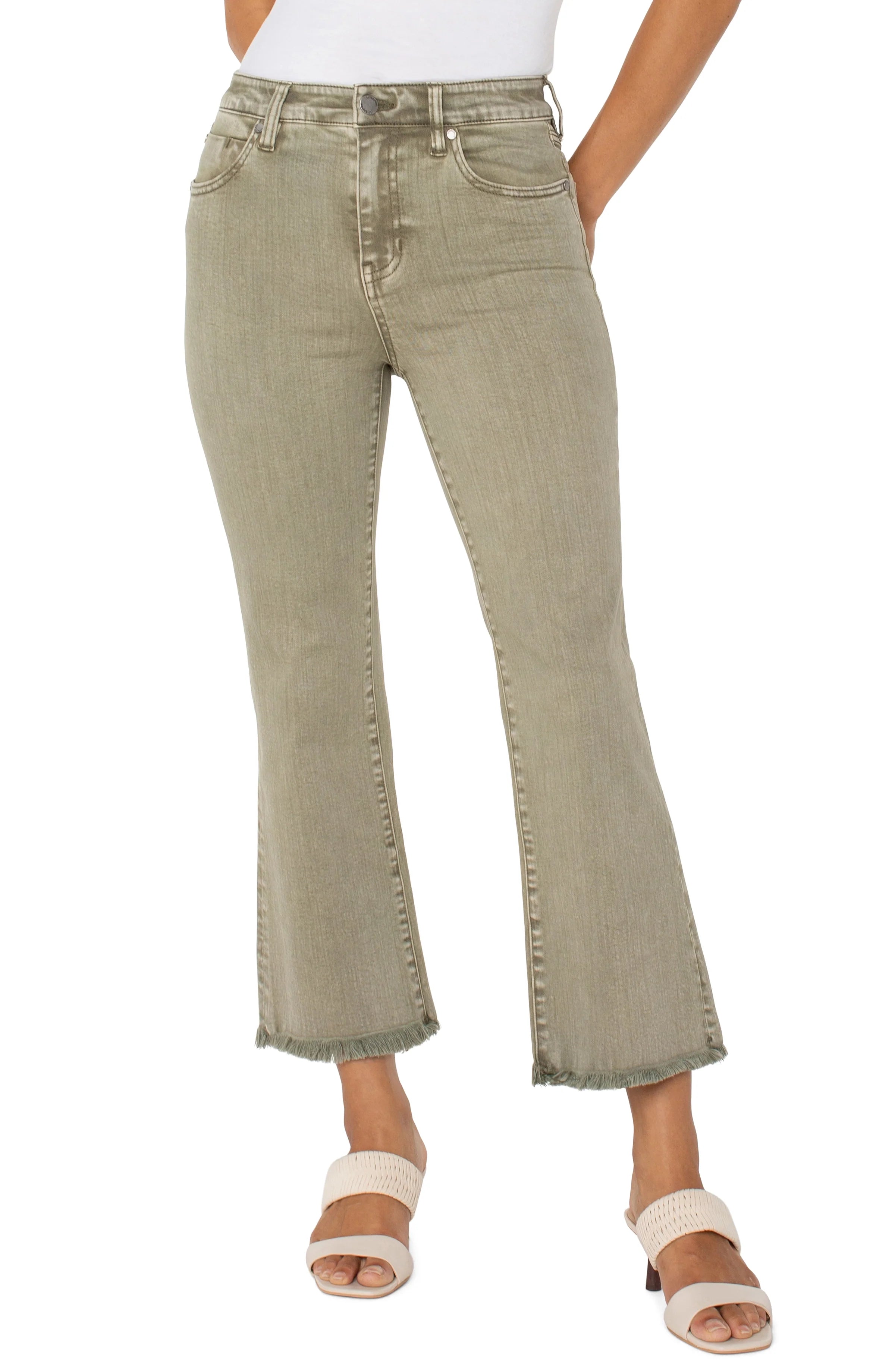 Hannah Crop Flare W/Fray