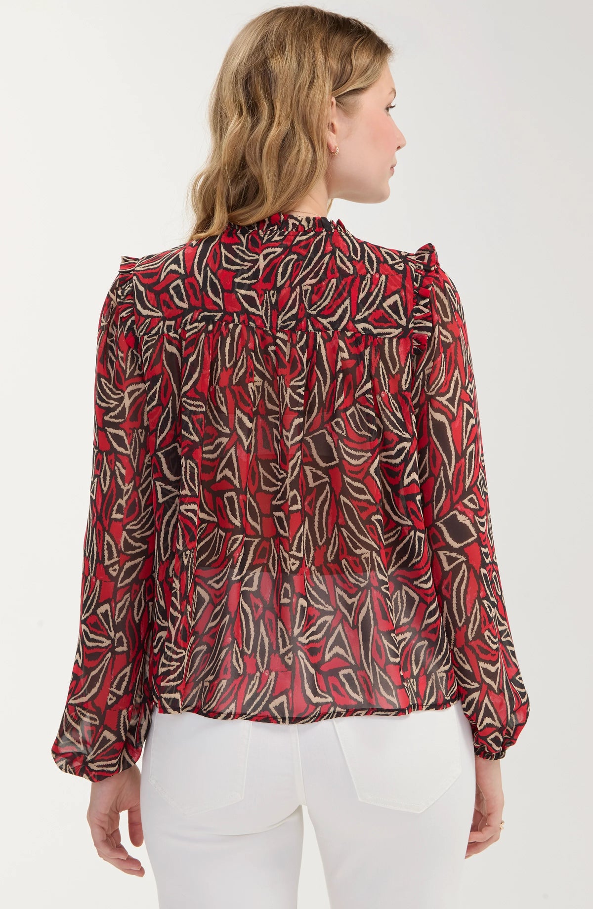 L/S Blouse w/Pintucks