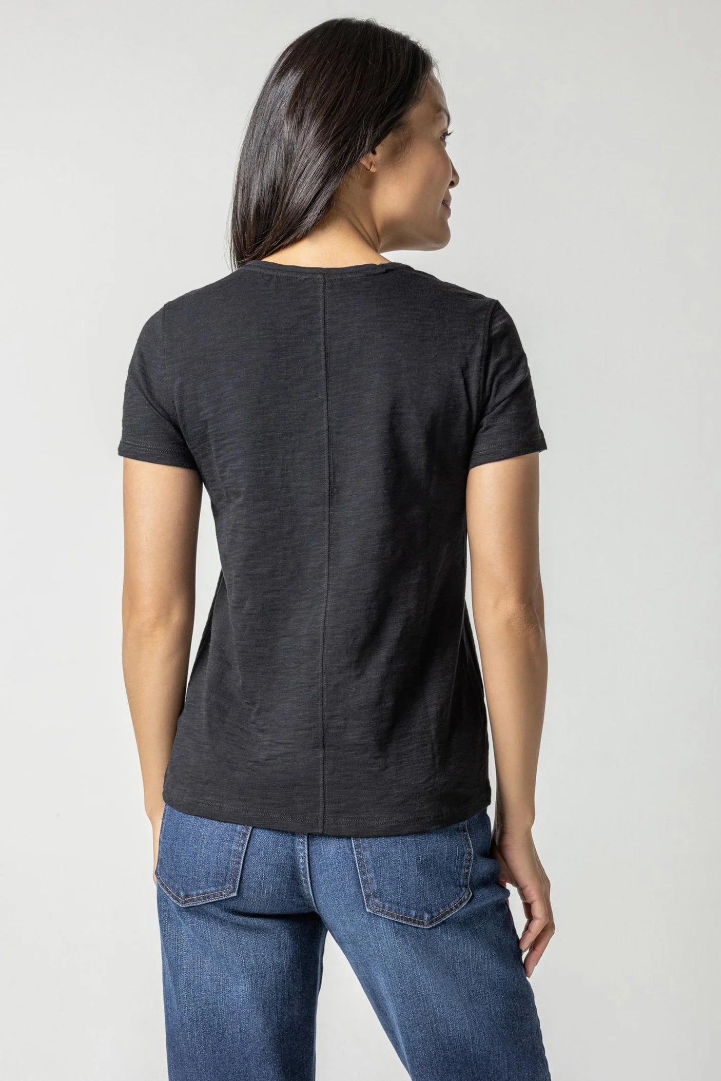 V-Neck Back Seam Tee