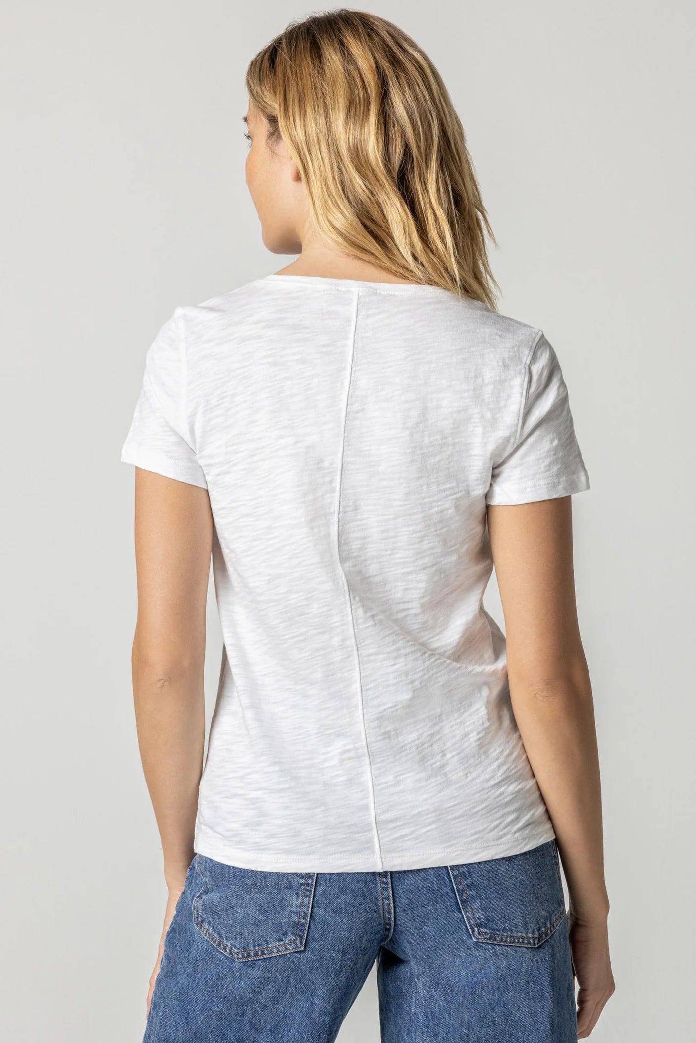 V-Neck Back Seam Tee
