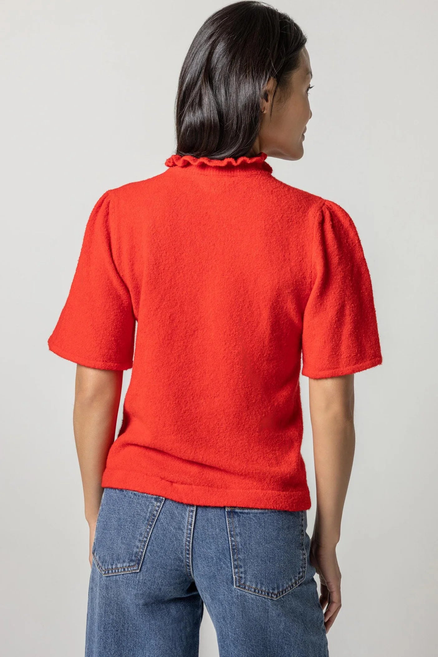 Elbow Sleeve Mock Neck Sweater