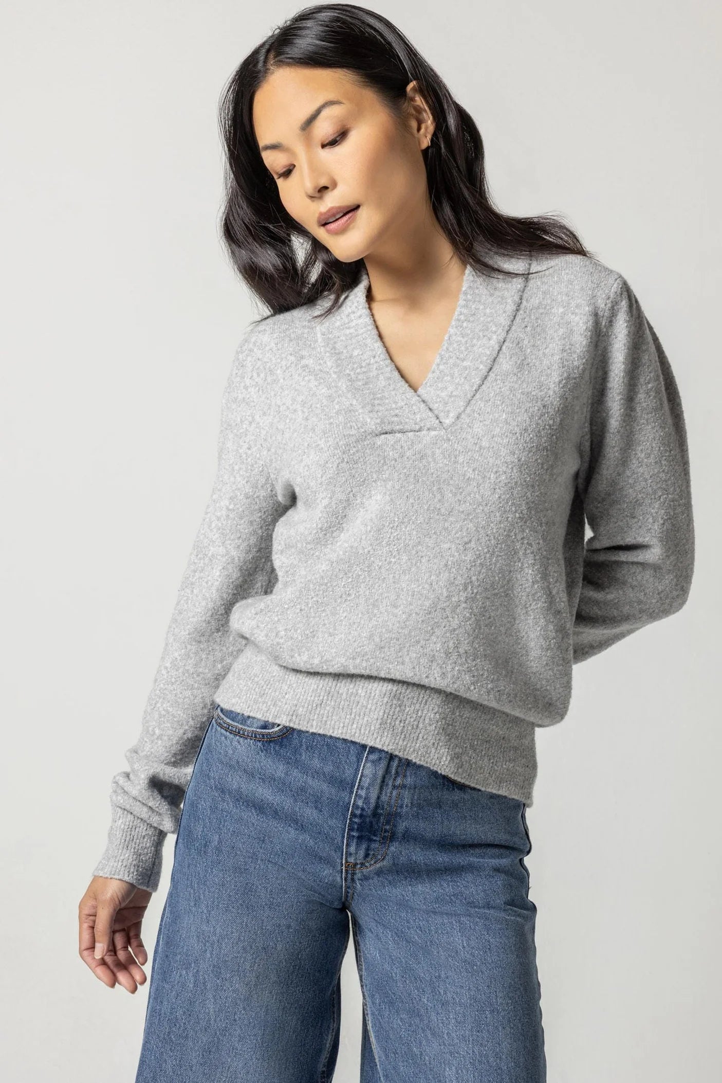 Crossed V-Neck Sweater