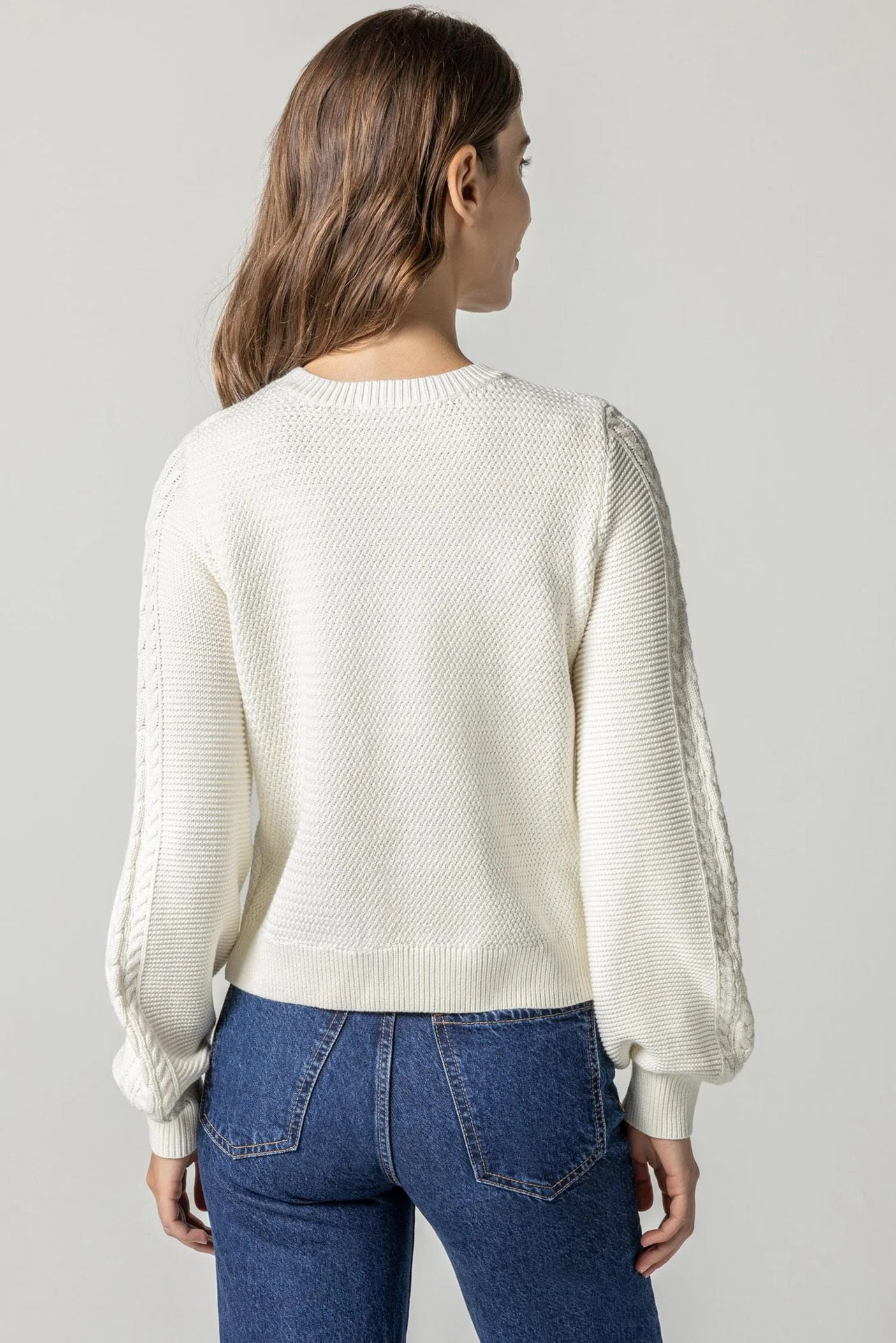 Cable Crewneck Sweater