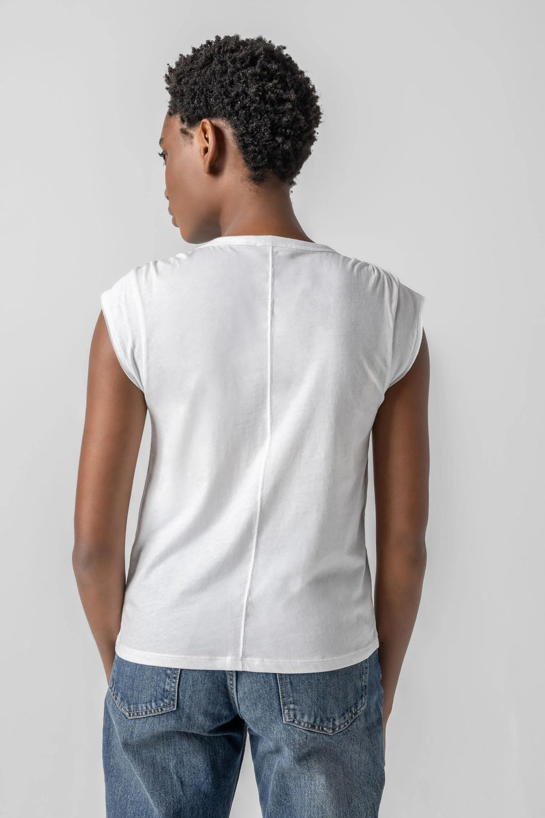 Shirred Shoulder Tee