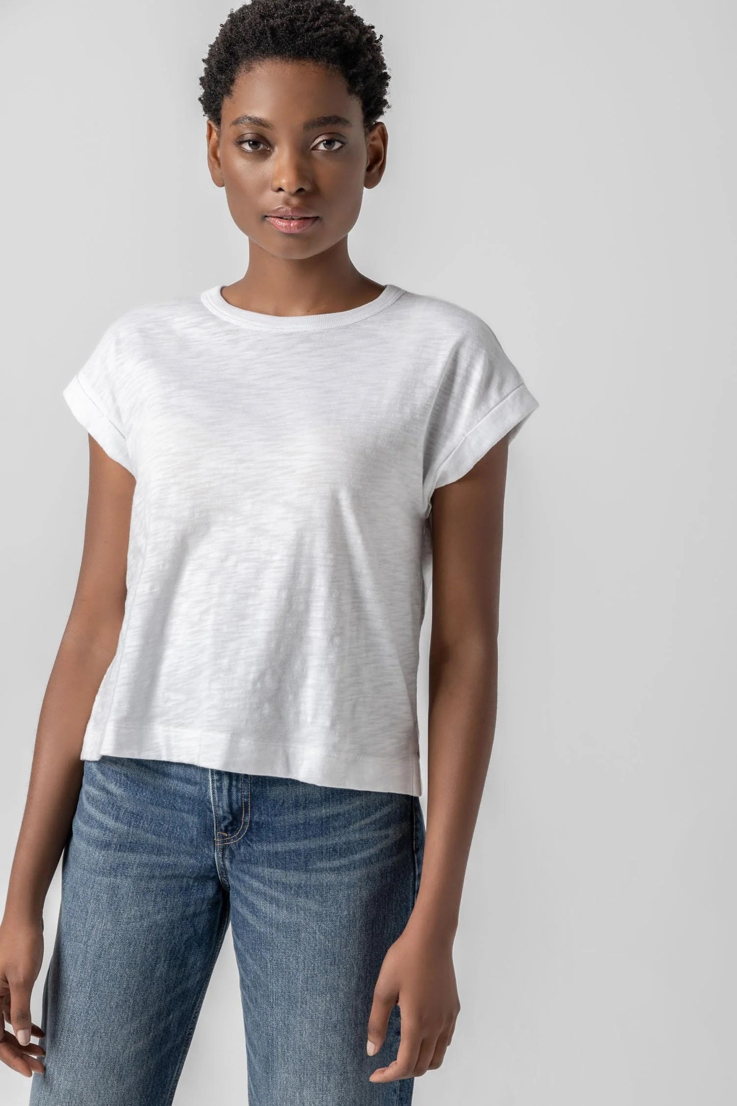 Sleeveless Boxy Crew