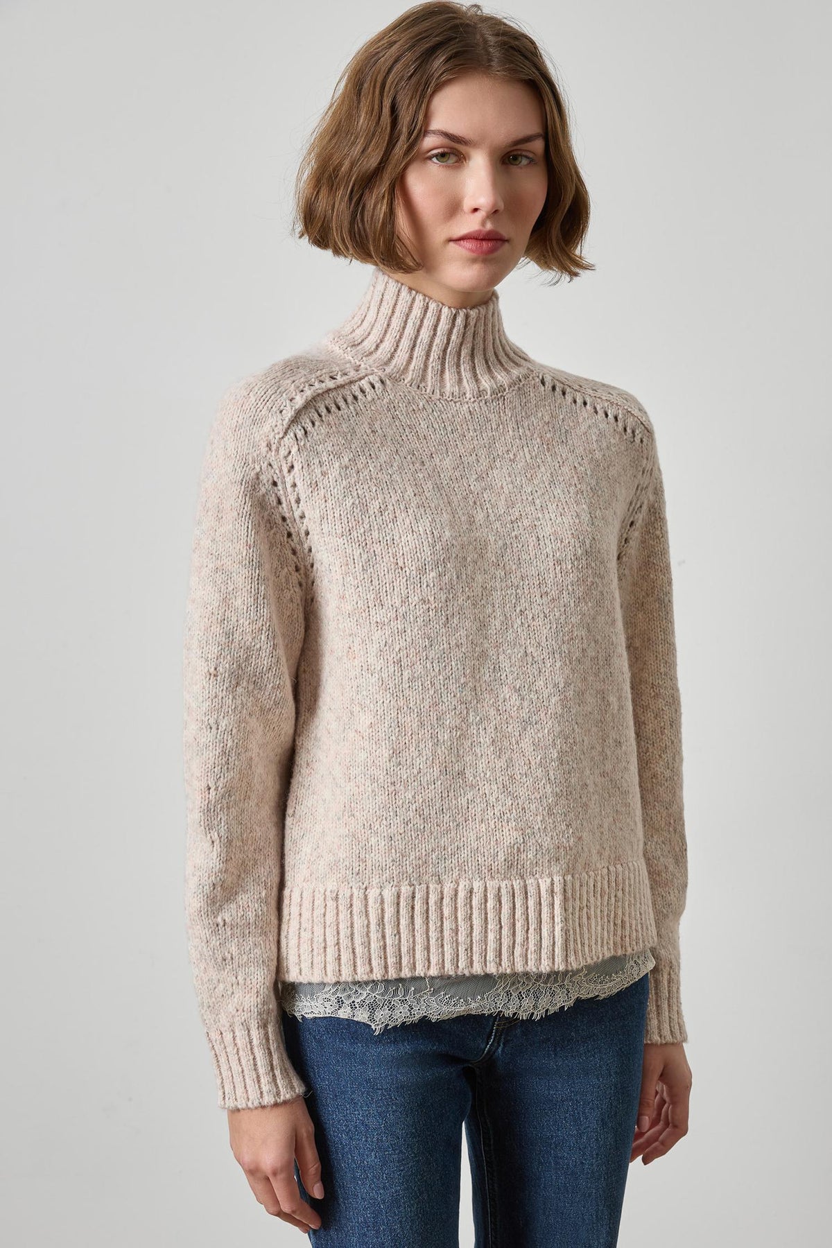 Lace Trim Sweater
