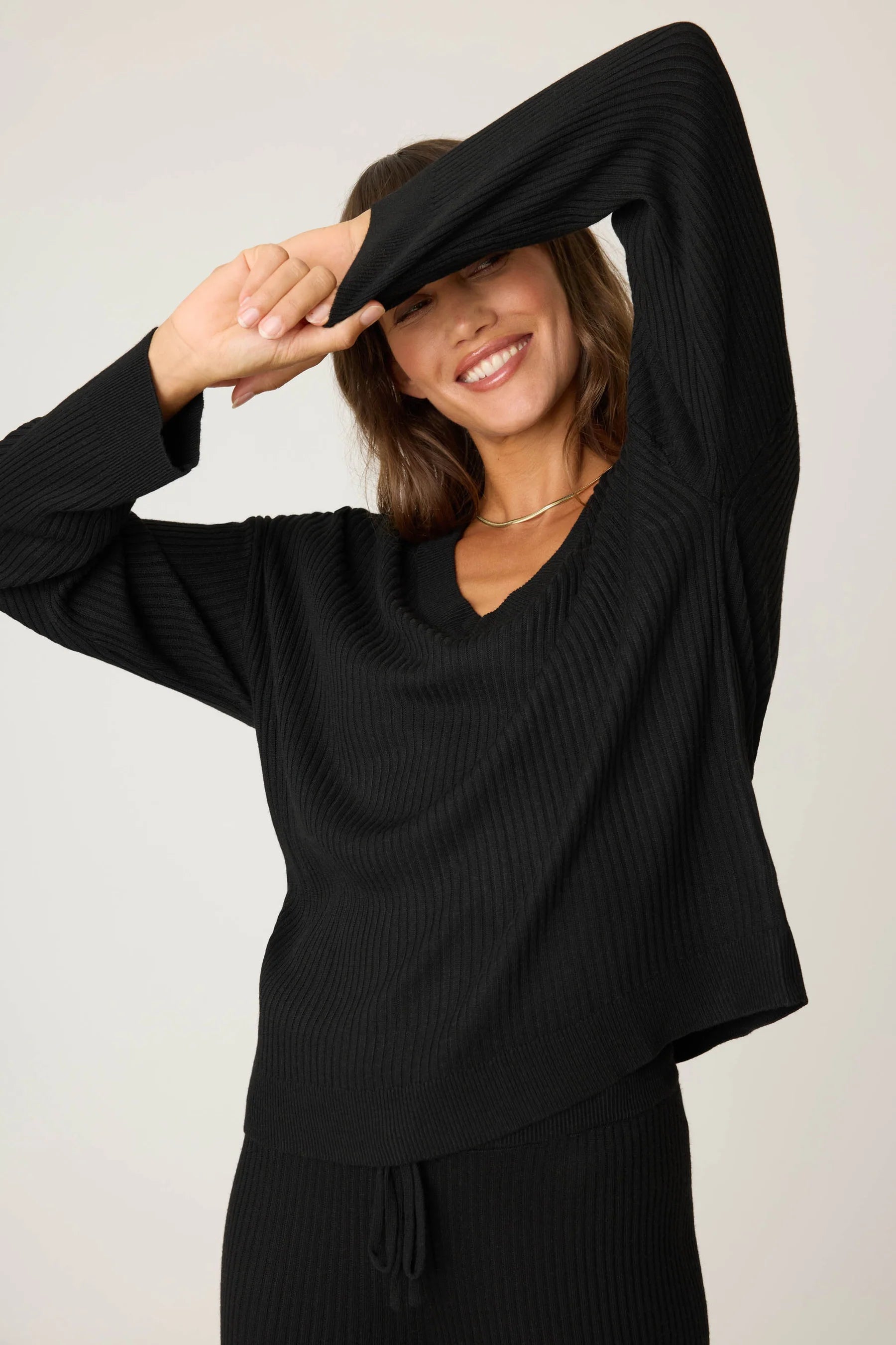 Jet Set Luxe Ribbed Top