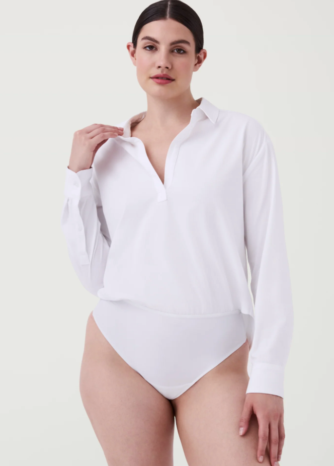 Collard Long Sleeve Bodysuit