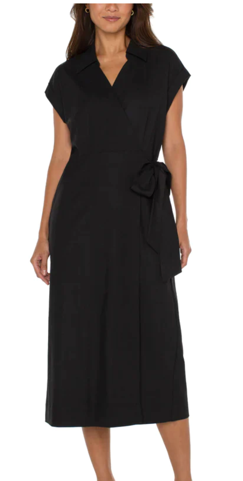 Collared Wrap Dress