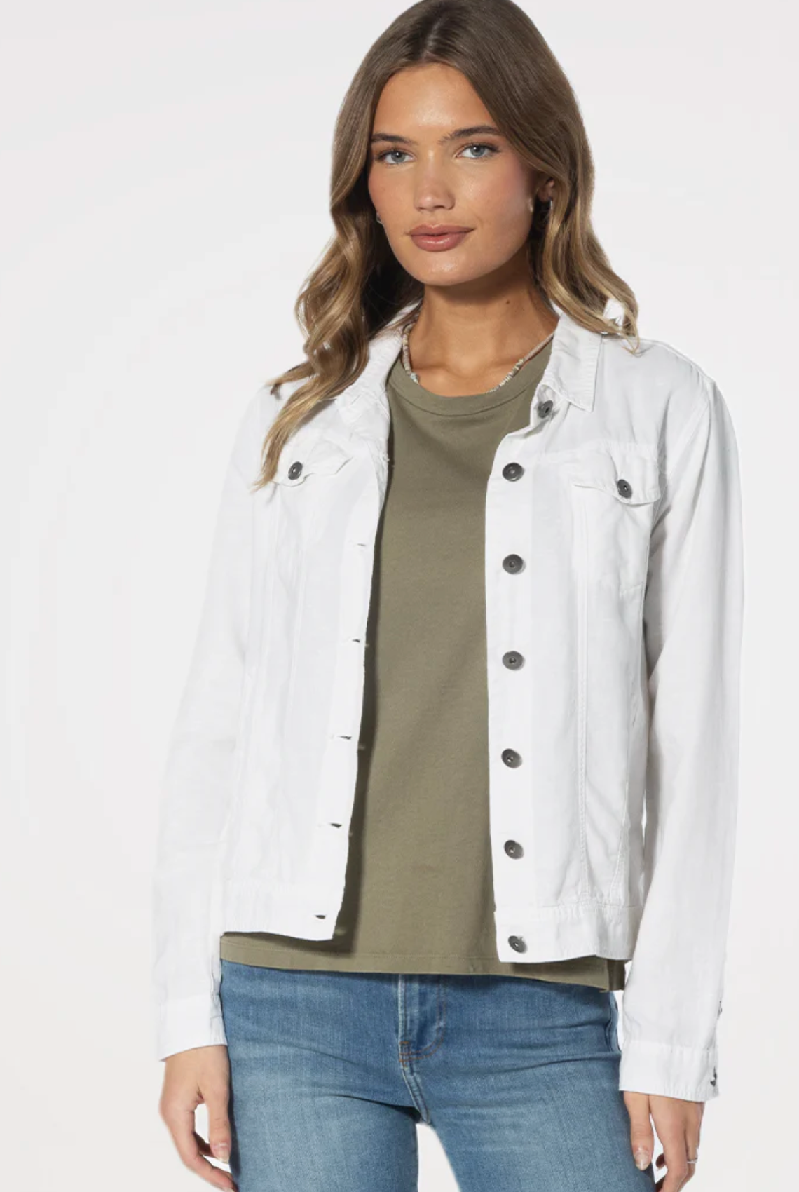Linen jean jacket womens online