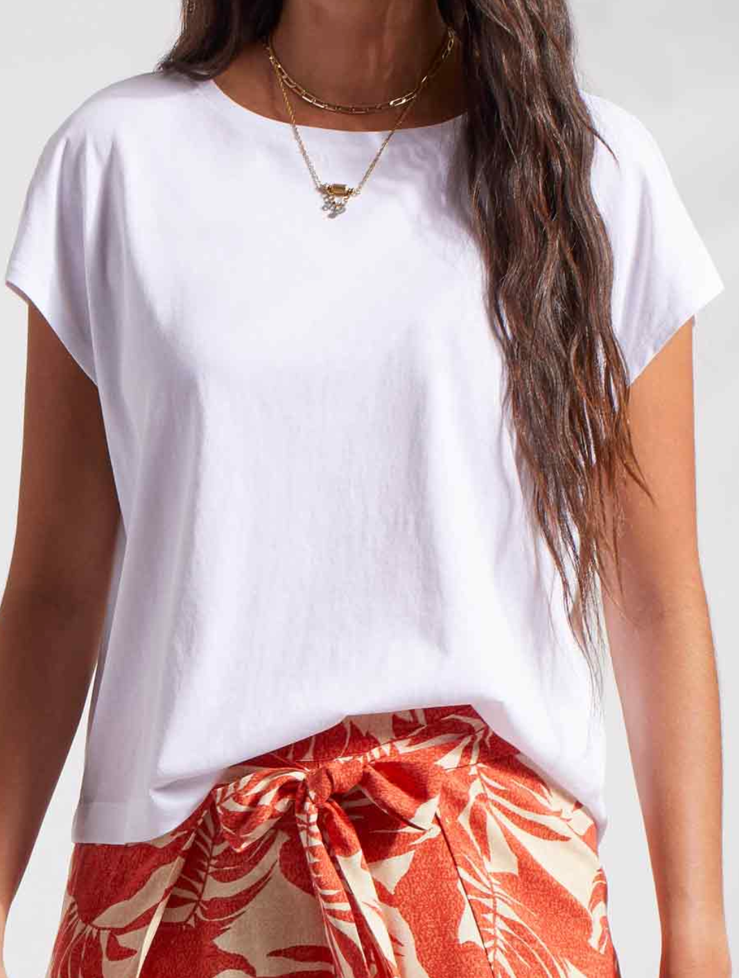 Cap Sleeve Crew Neck