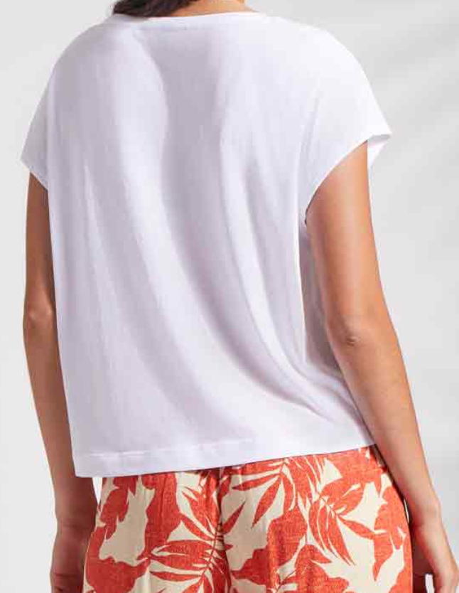 Cap Sleeve Crew Neck