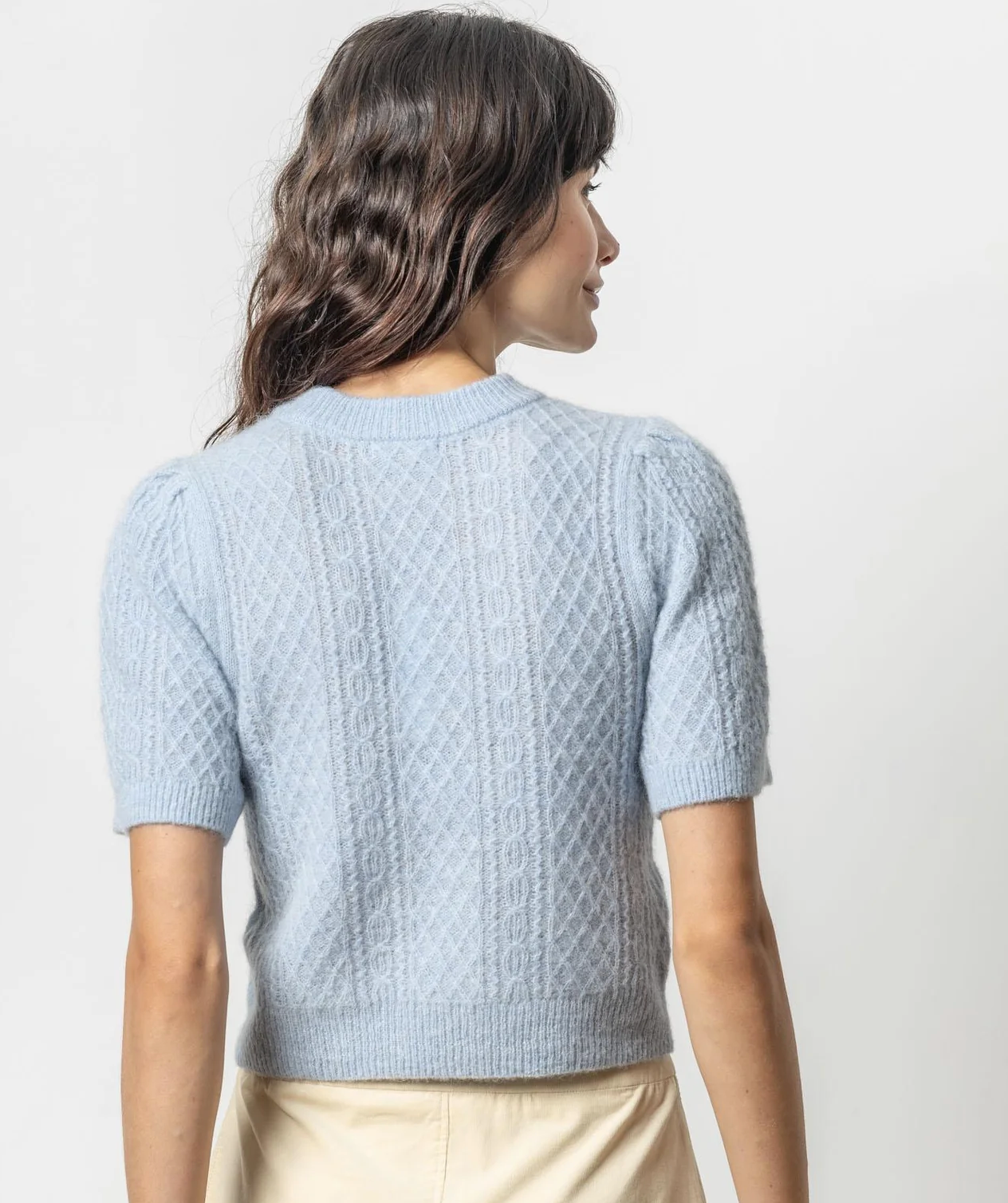 Cropped Cable Sweater