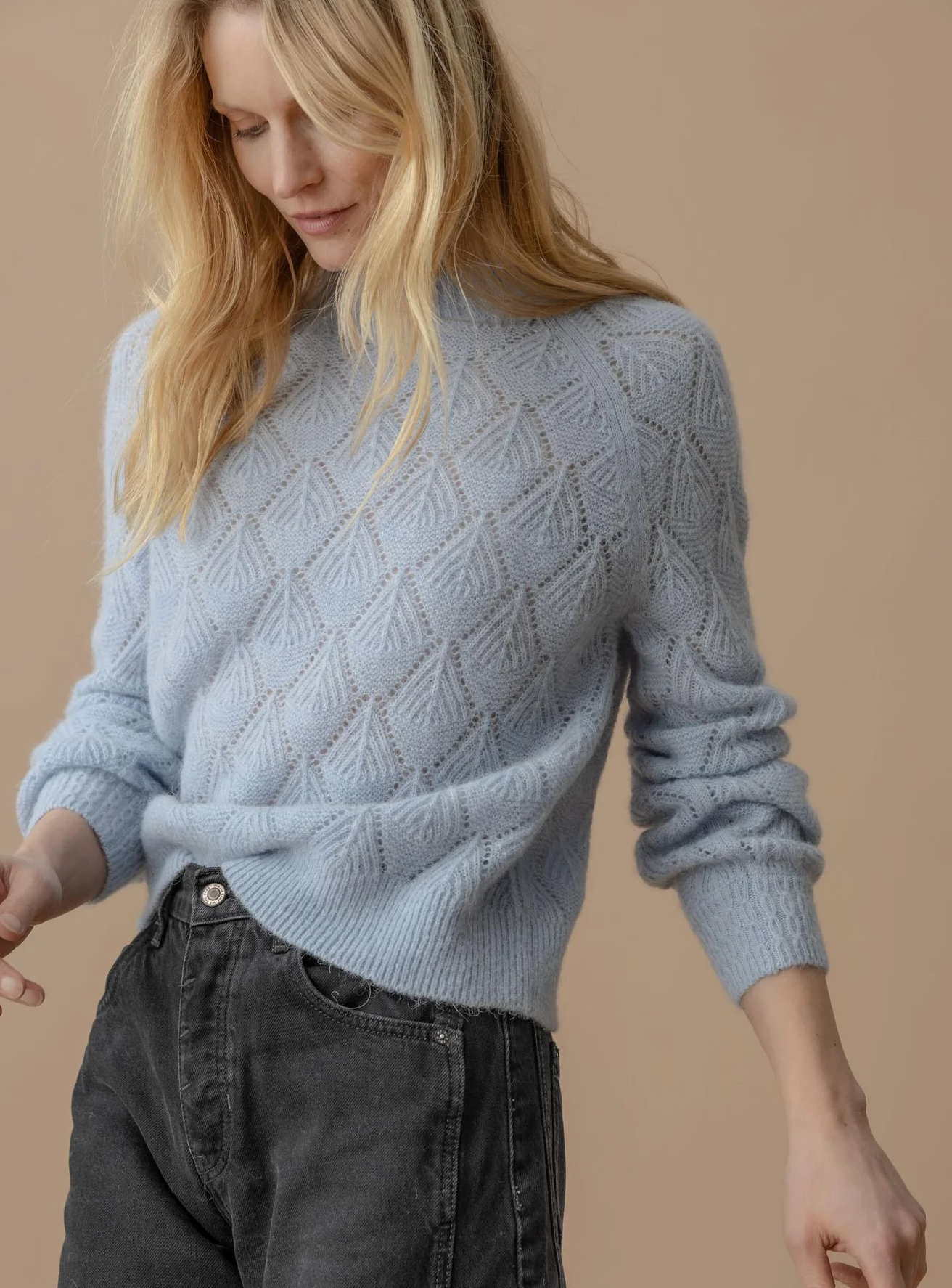 Easy Pointelle Crewneck