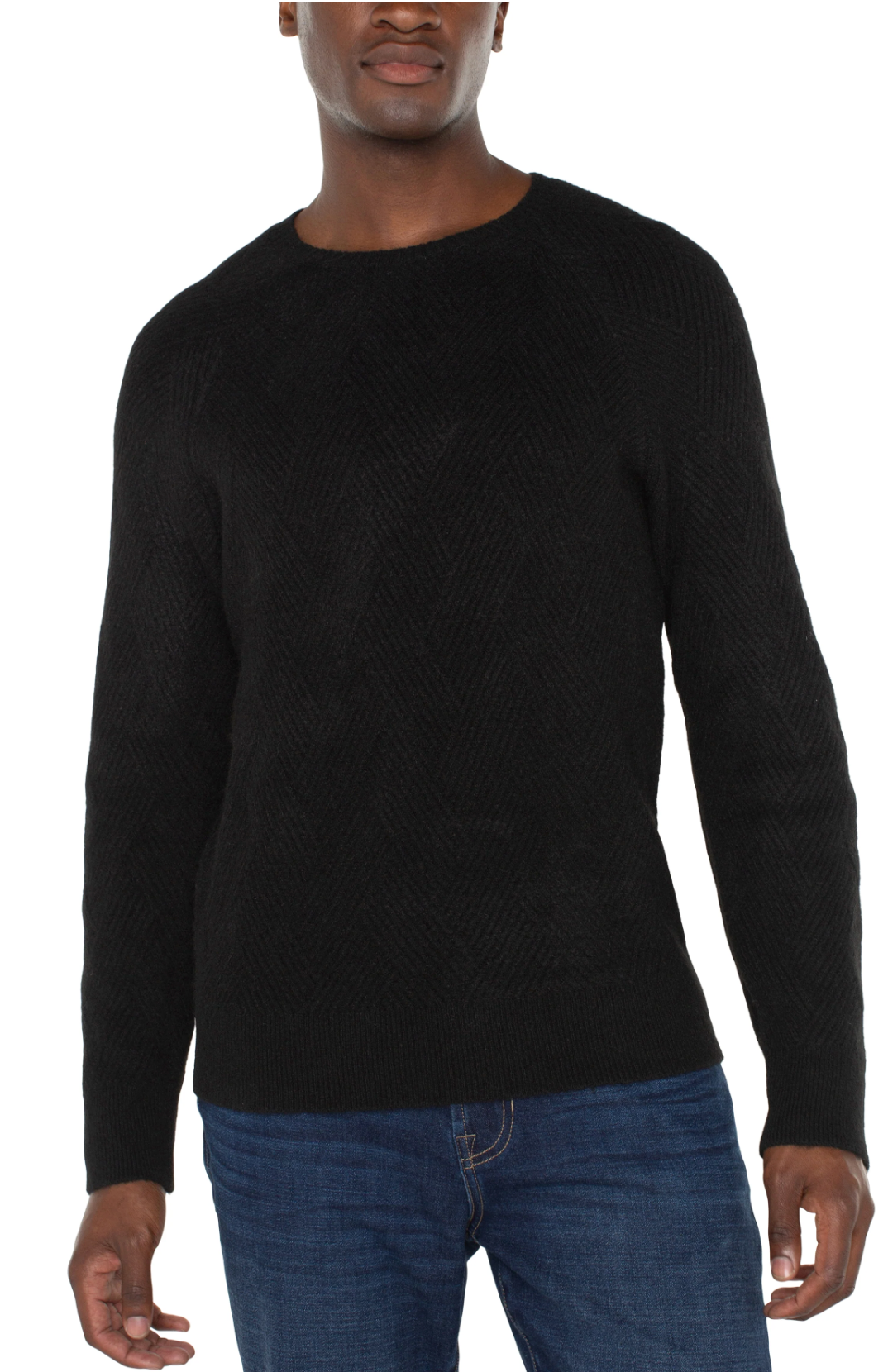 Men Crew Neck Raglan Sweater