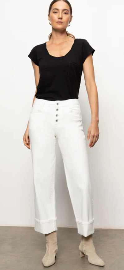 Luna Cuff Pant W/Exposed Button