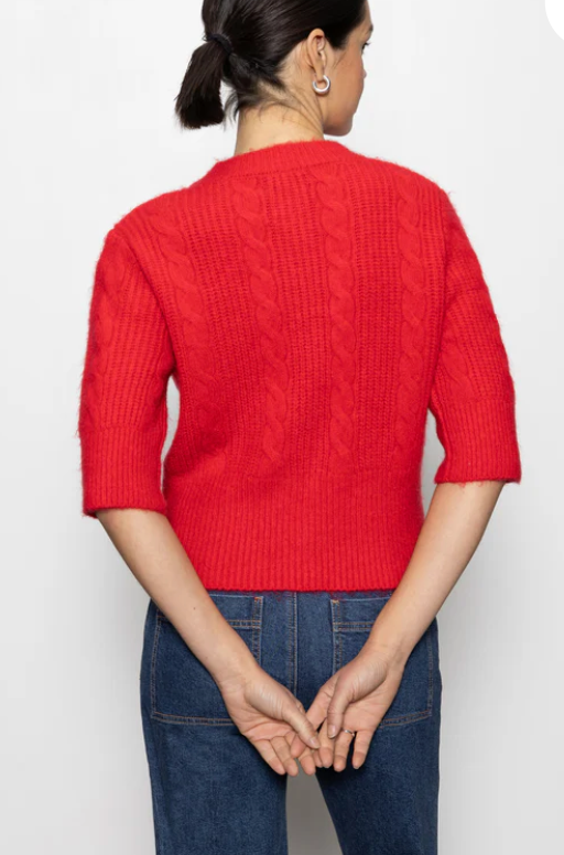 Fuzzy Cable Cardigan