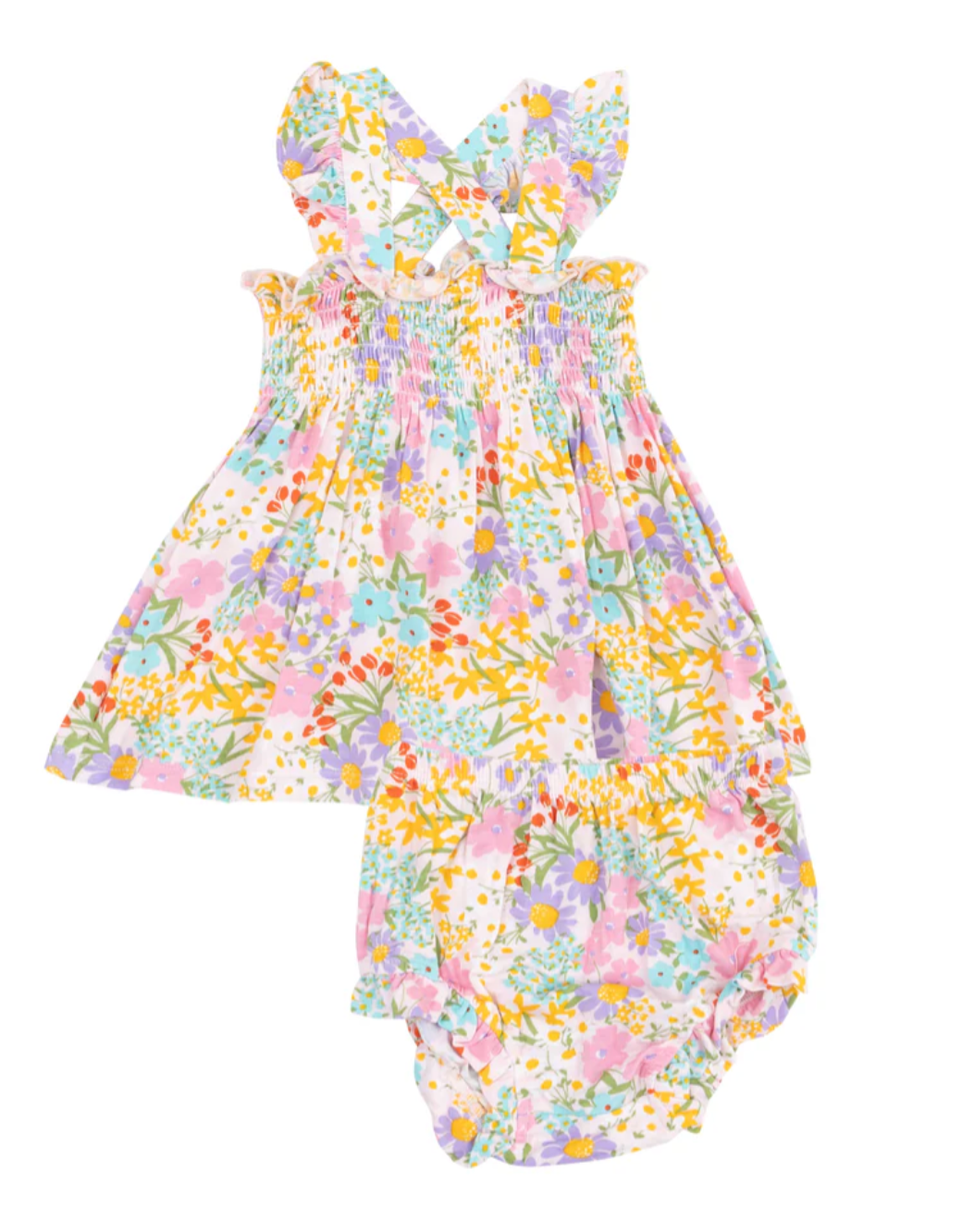 Ruffle Strap Smocked Top