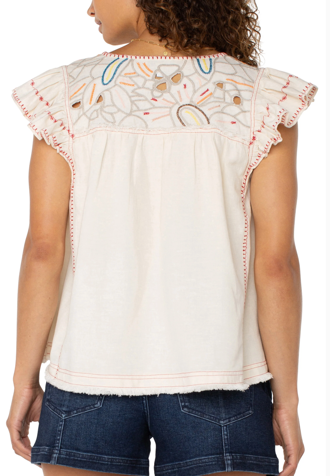 Flutter Sleeve V-Neck