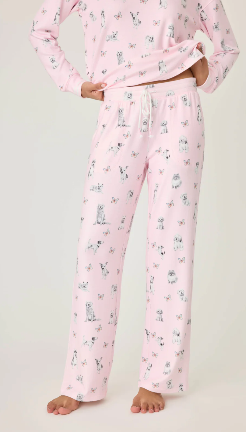 Pink & Dog Butterfly Pants