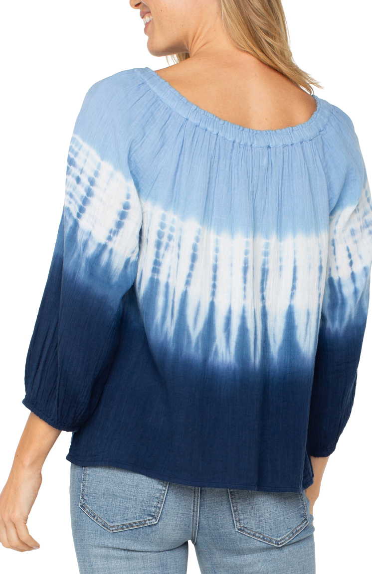 Boat Neck Tie dye Top