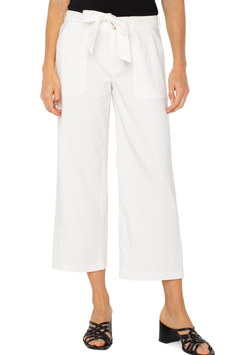 Belted Wide Leg Crop