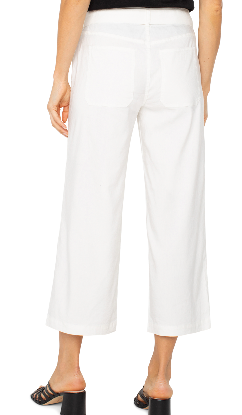 Belted Wide Leg Crop