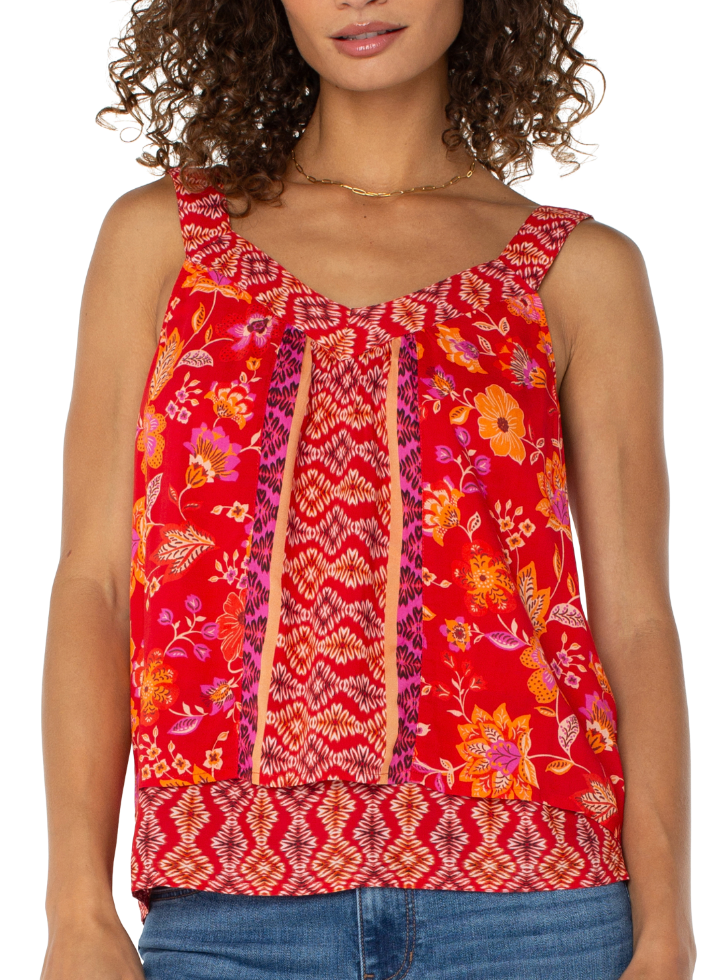 Sleeveless Floral Print Tank