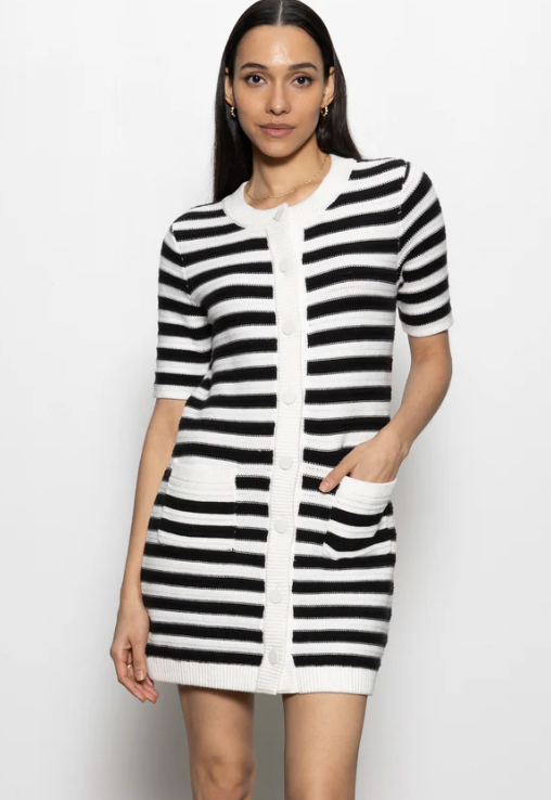 Button Front Knitted Dress Lulu's Boutique Button Front Knitted Dress Lulu's Boutique