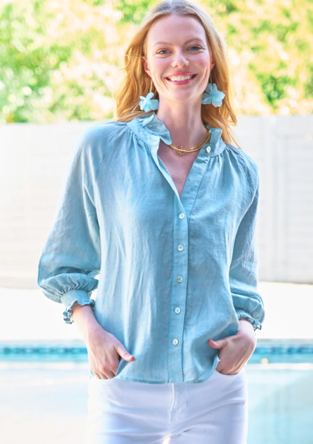 Fiona Ruffle Neck