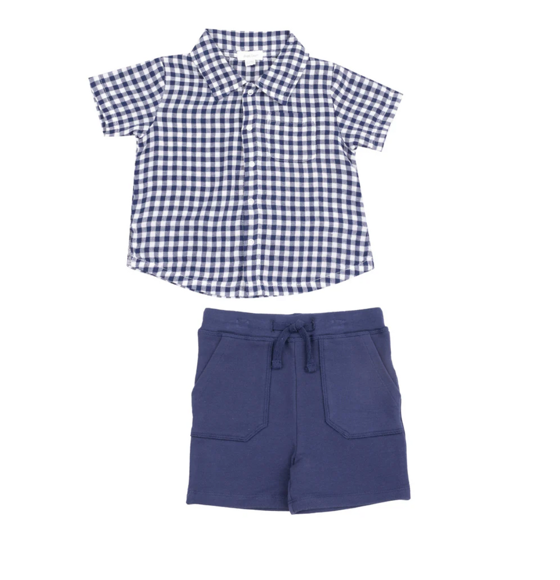 Button Down Muslin Polo w/ Shorts