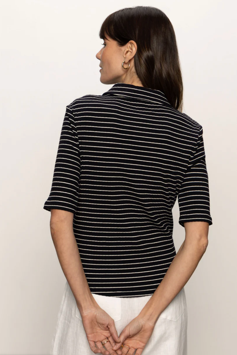 Half Sleeve Ribbed Tee