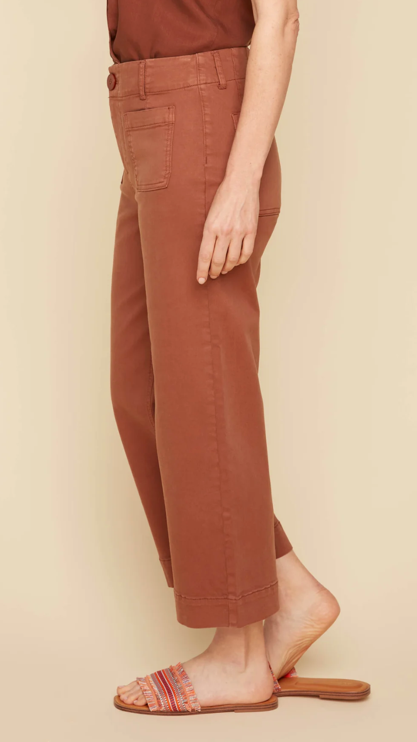 Tencel Wide Leg Ankle Pant