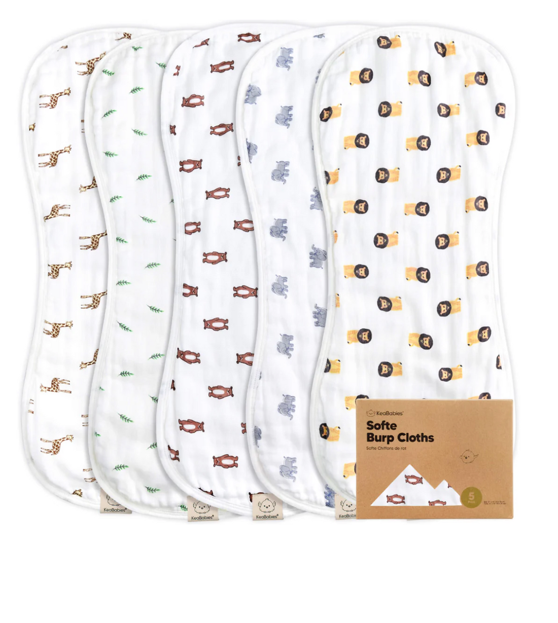 5pk Soft Muslim Burp Cloths