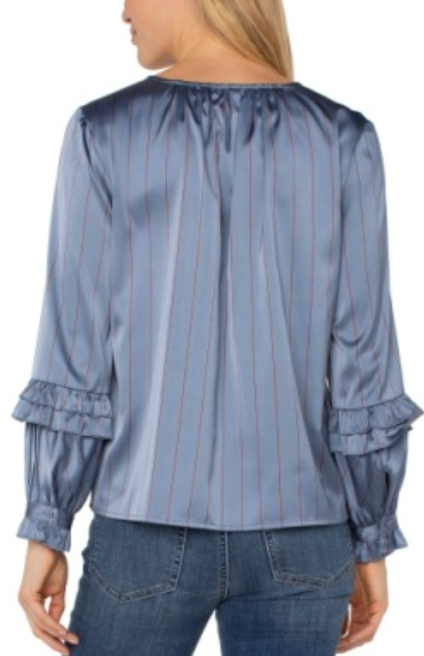 Woven Blouse w/Ruffles