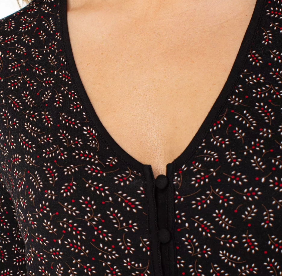 L/S Button Front Top