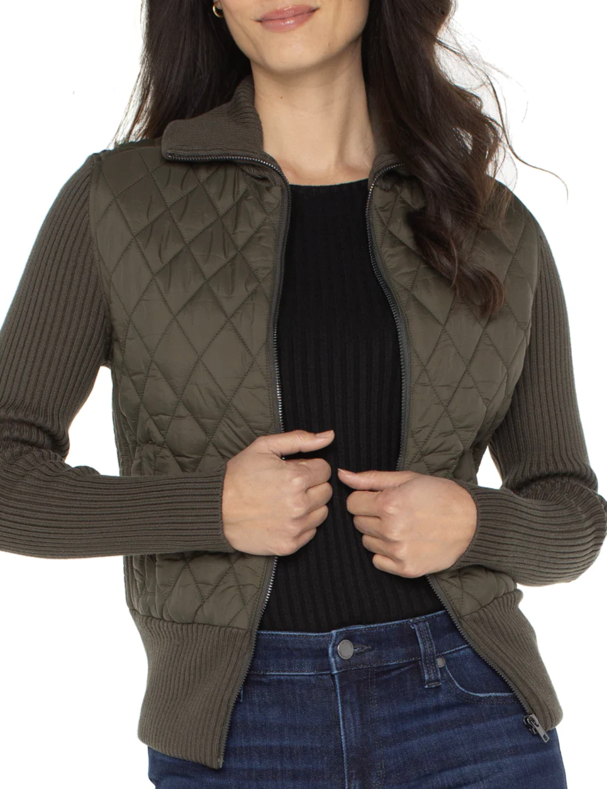 Zip Front Sweater Jacket