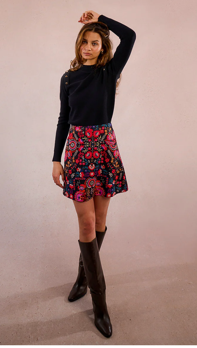 Flower Print Skirt
