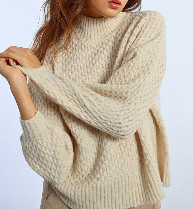 Textured Turtleneck