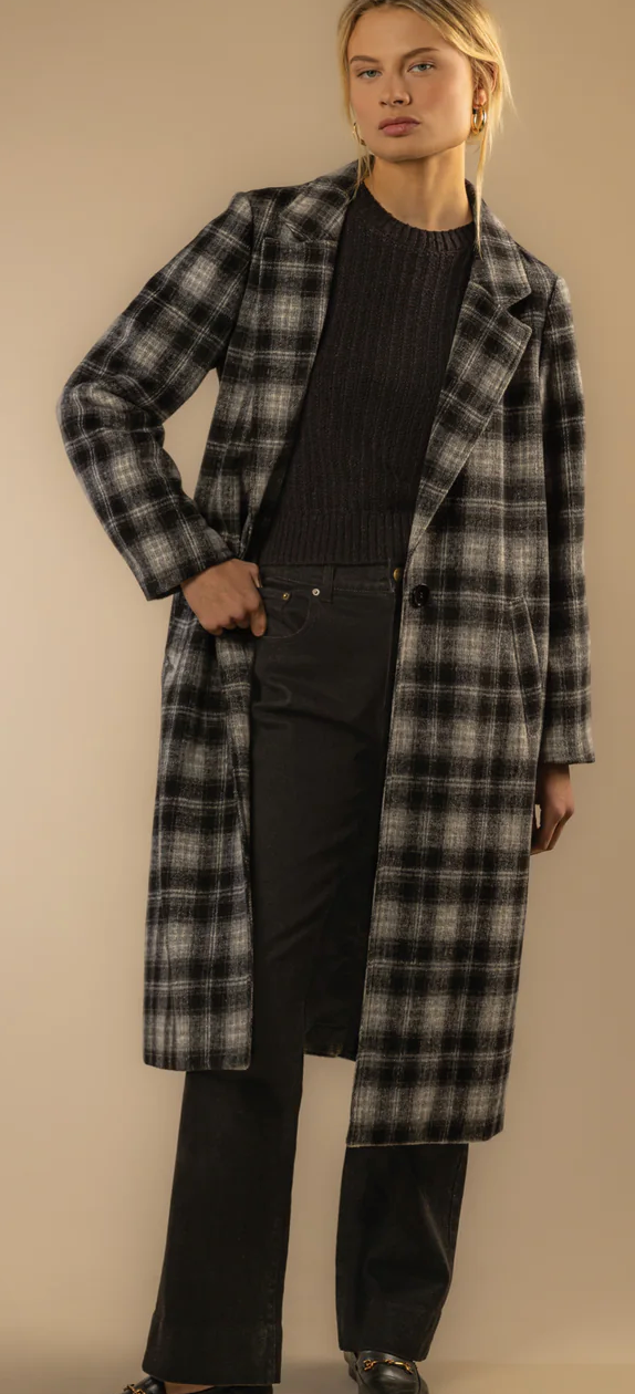 Plaid Long Coat