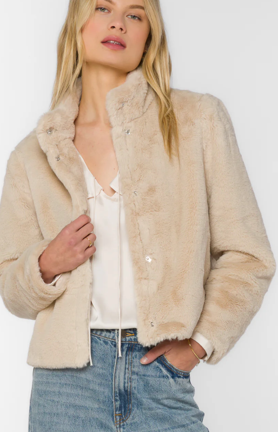 Charity Faux Fur Crop Jacket